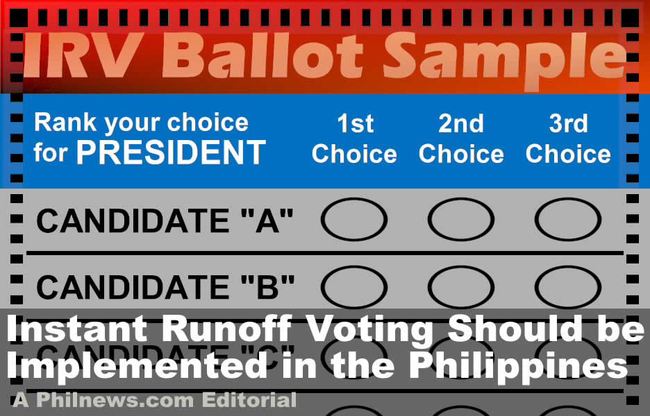 Instant Runoff Voting Should be Implemented in the Philippines