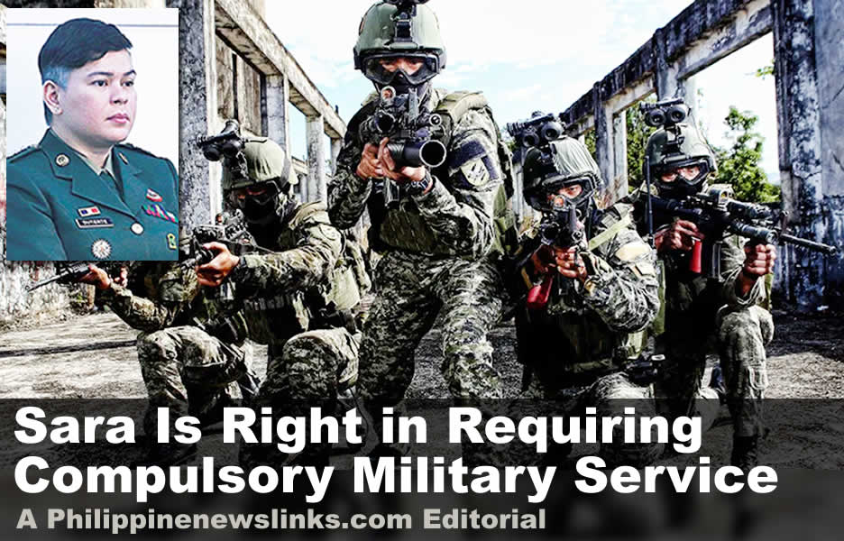 Sara Is Right in Requiring Compulsory Military Service