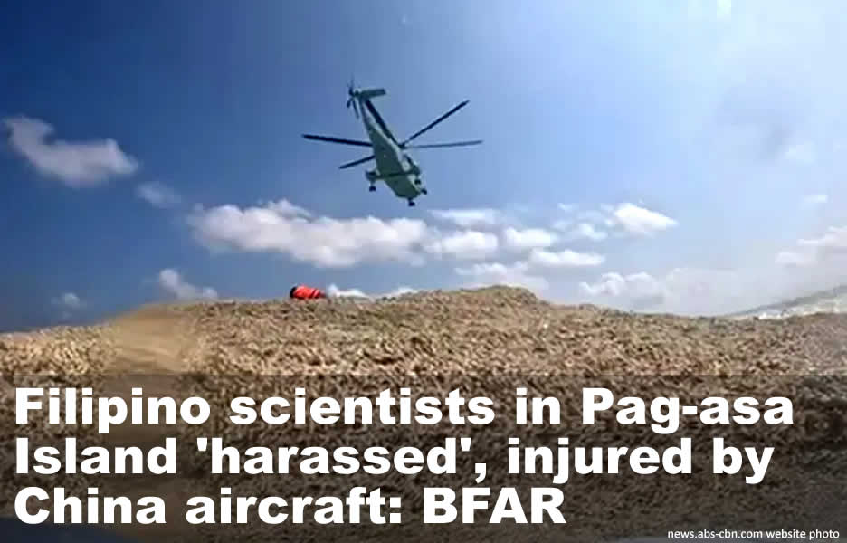 Filipino scientists in Pag-asa Island 'harassed', injured by China aircraft: BFAR