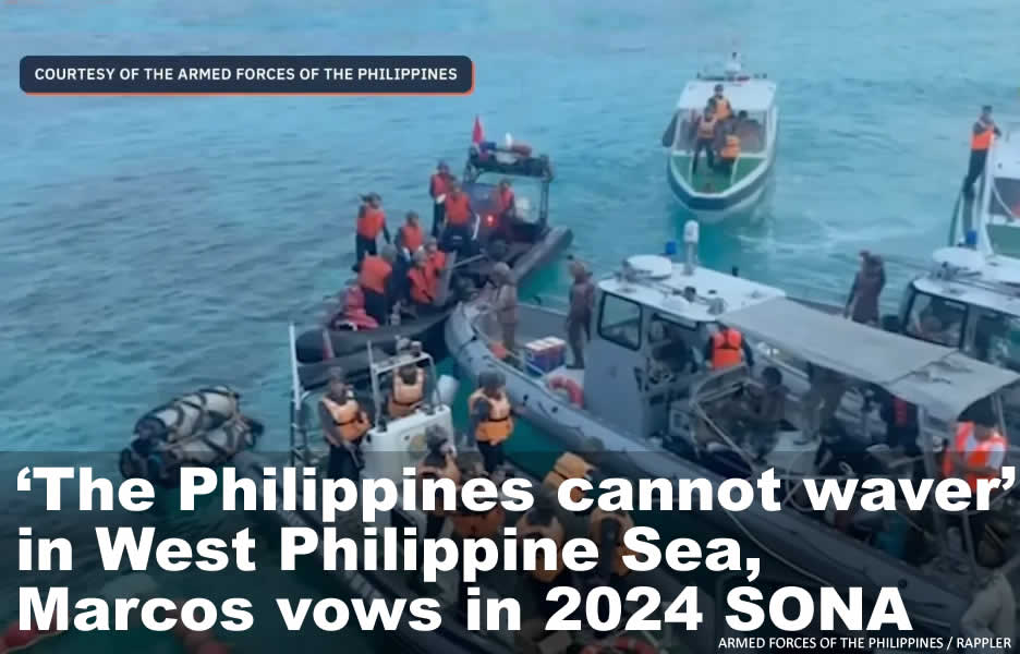 ‘The Philippines cannot waver’ in West Philippine Sea, Marcos vows in 2024 SONA